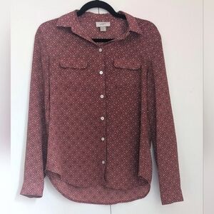 Loft XS Coral Button Down